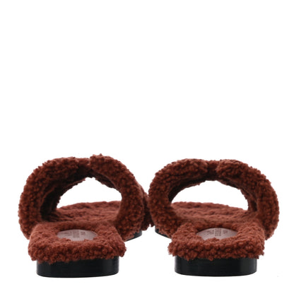 Hermes Woolskin Oran Sandals 36 Cognac 6 of 10