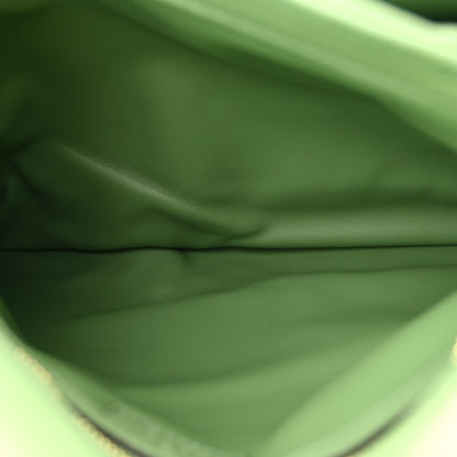 Gucci Roxy Calfskin Web Medium Blondie Top Handle Shoulder Flap Bag Salamander Green 5 of 11