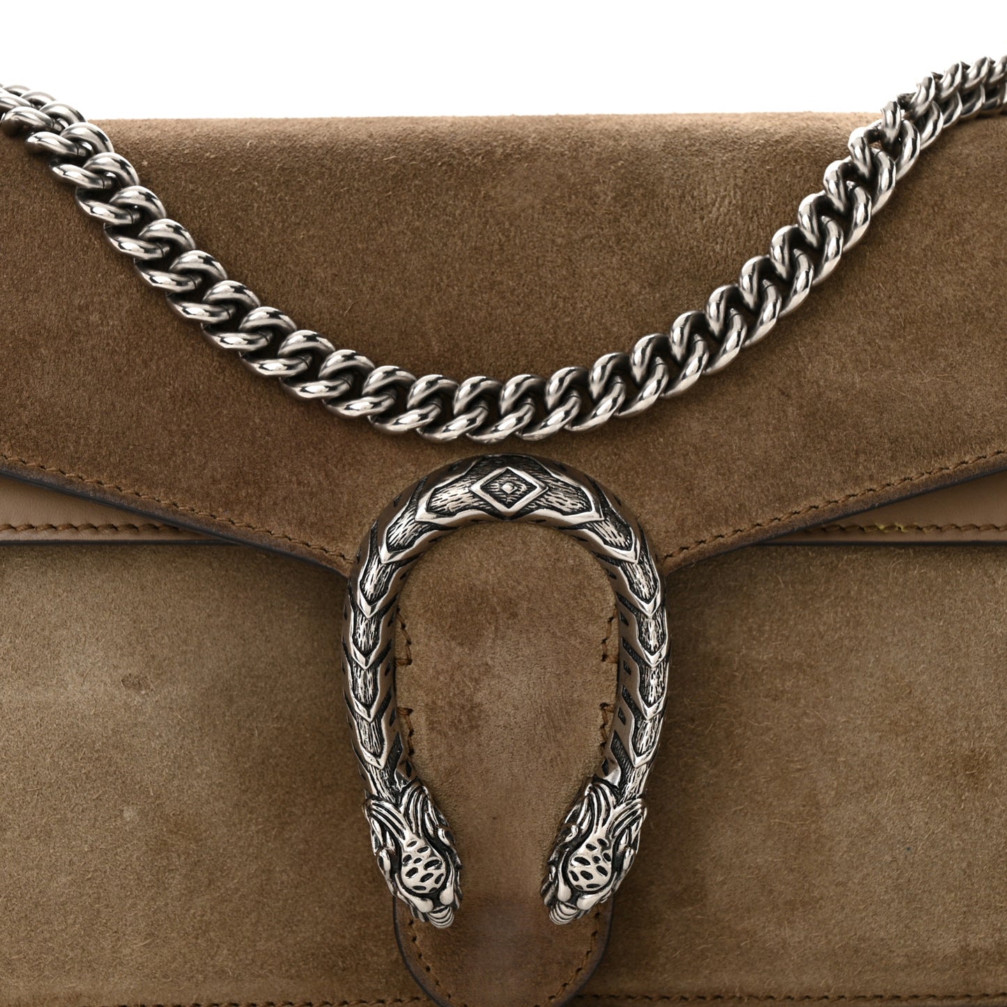 Suede Small Dionysus Shoulder Bag Taupe