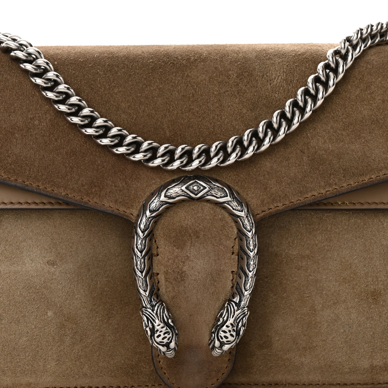 Gucci Suede Small Dionysus Shoulder Bag Taupe 9 of 11