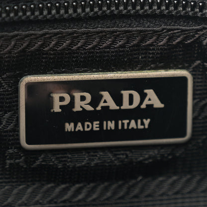 Prada Nylon Vela Saffiano Single Buckle Messenger Shoulder Bag Black 6 of 10
