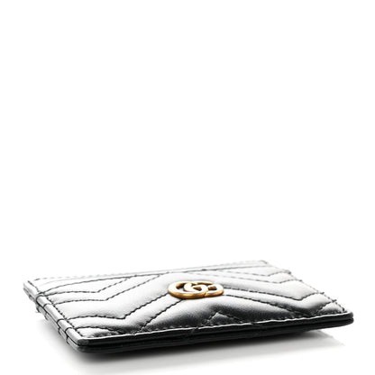 Gucci Calfskin Matelasse GG Marmont Card Holder Black 4 of 12