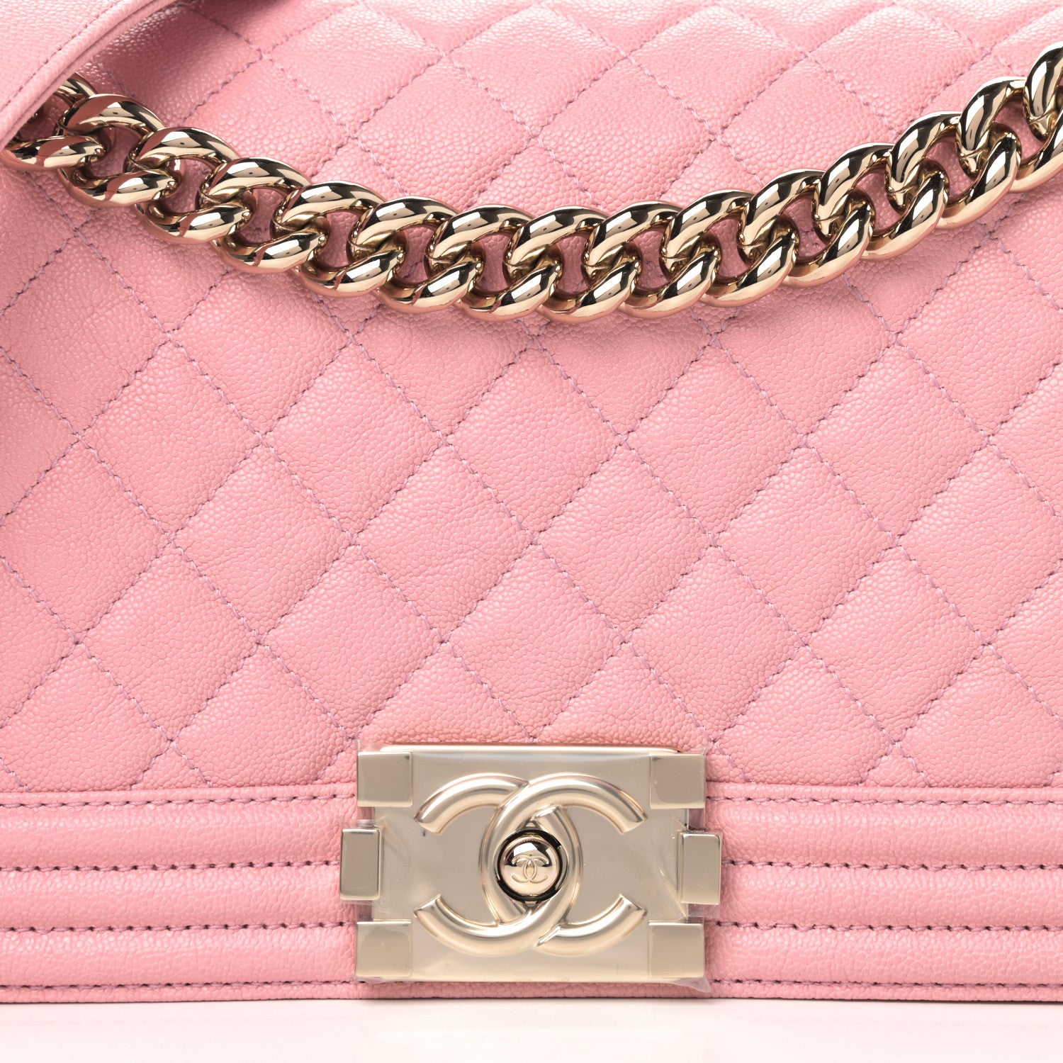 Chanel Caviar Quilted Medium Boy Flap Pink 17 of 22