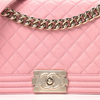 Chanel Caviar Quilted Medium Boy Flap Pink 17 of 22