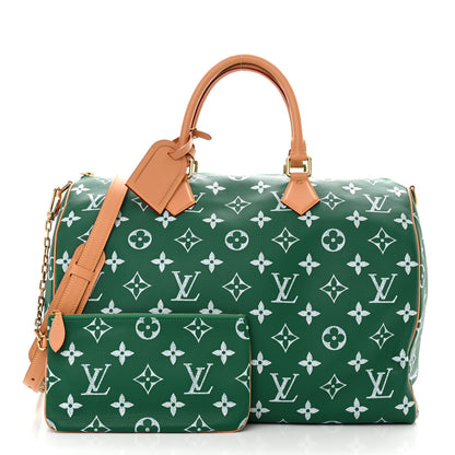 Louis Vuitton Calfskin Monogram Speedy P9 Bandouliere 40 Green 1 of 12