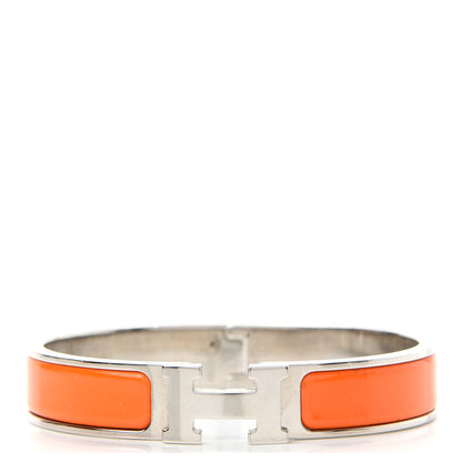 Hermes Enamel Narrow Clic Clac H Bracelet GM Orange 1 of 5
