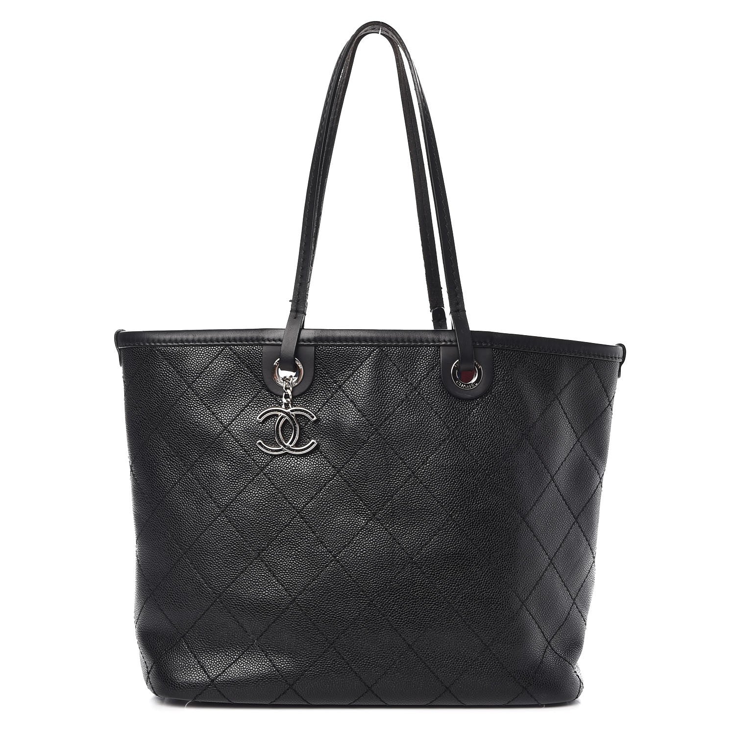 Chanel Grained Calfskin Shopping Fever Tote Black 1 of 11