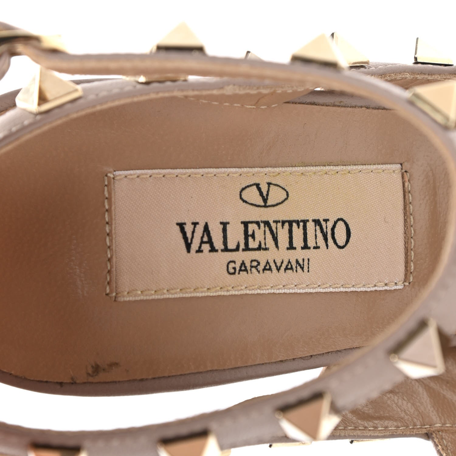 Valentino Garavani Calfskin Nappa Rockstud Ankle Strap Pumps 35 Water Rose Poudre 7 of 12