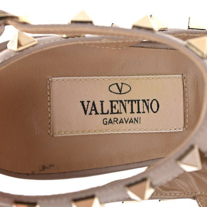 Valentino Garavani Calfskin Nappa Rockstud Ankle Strap Pumps 35 Water Rose Poudre 7 of 12