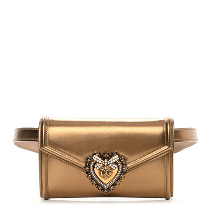 Dolce & Gabbana Metallic Agnello Vitello Devotion Belt Bag Bronze 1 of 16