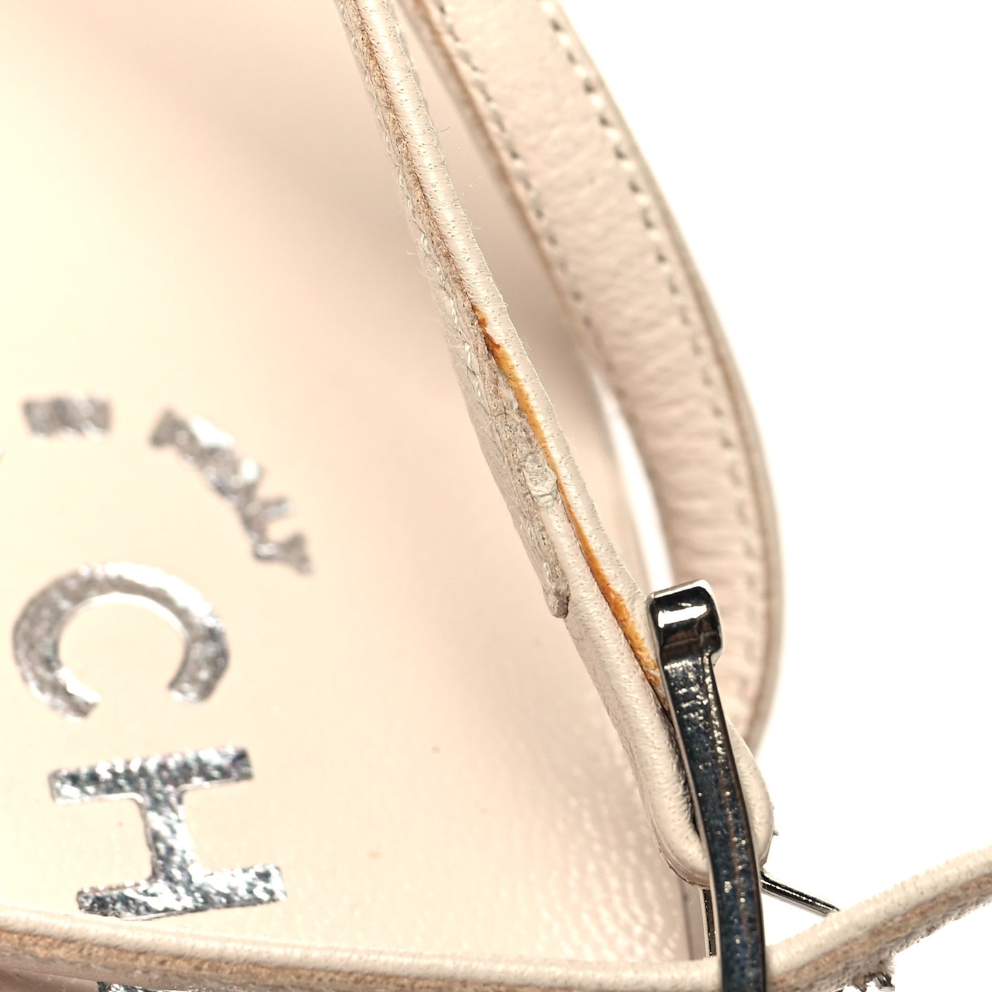 Lambskin CC Sandals 36 Beige Light Pink
