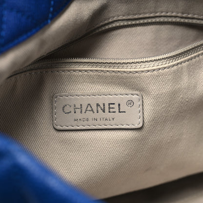 Chanel Caviar Quilted Easy Zip Tote Cobalt Blue 7 of 12
