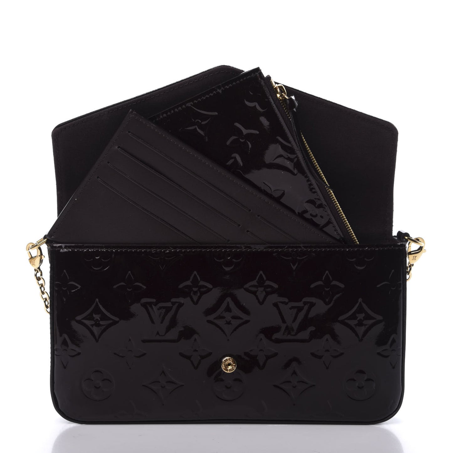 Vernis Pochette Felicie Chain Wallet Amarante