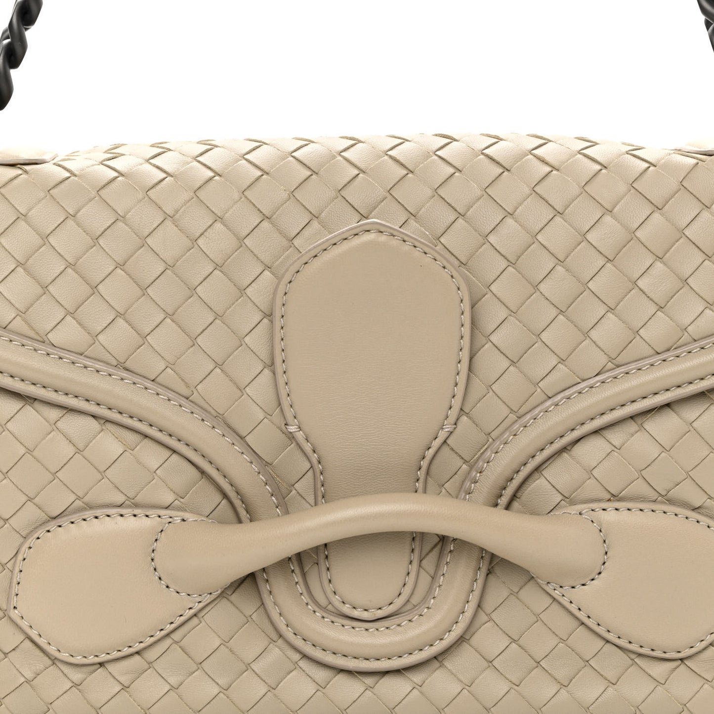 Nappa Intrecciato Rialto Shoulder Bag Nude