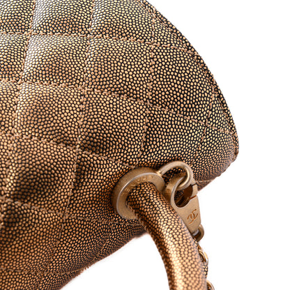 Chanel Metallic Caviar Quilted Small Coco Handle Flap Gold 13 of 13