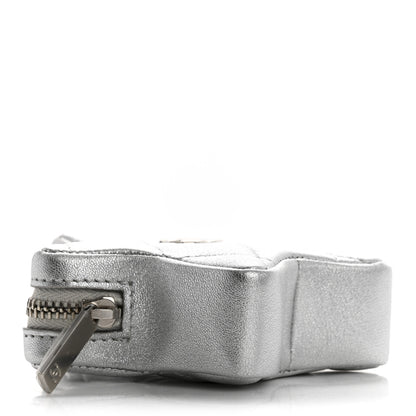 Chanel Metallic Lambskin Walk Of Fame Star Clip On Coin Purse Silver 4 of 7