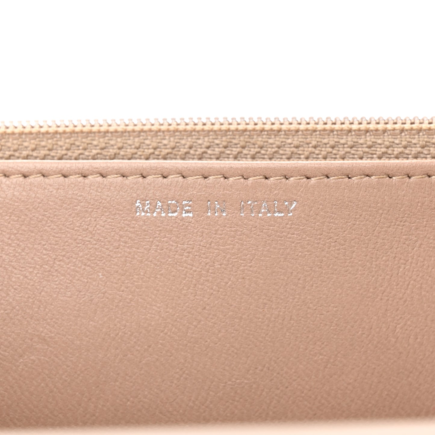 Lambskin Quilted Wallet On Chain WOC Taupe