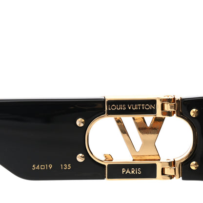 Louis Vuitton Acetate LV Link Square Sunglasses Z1478E Black 5 of 8