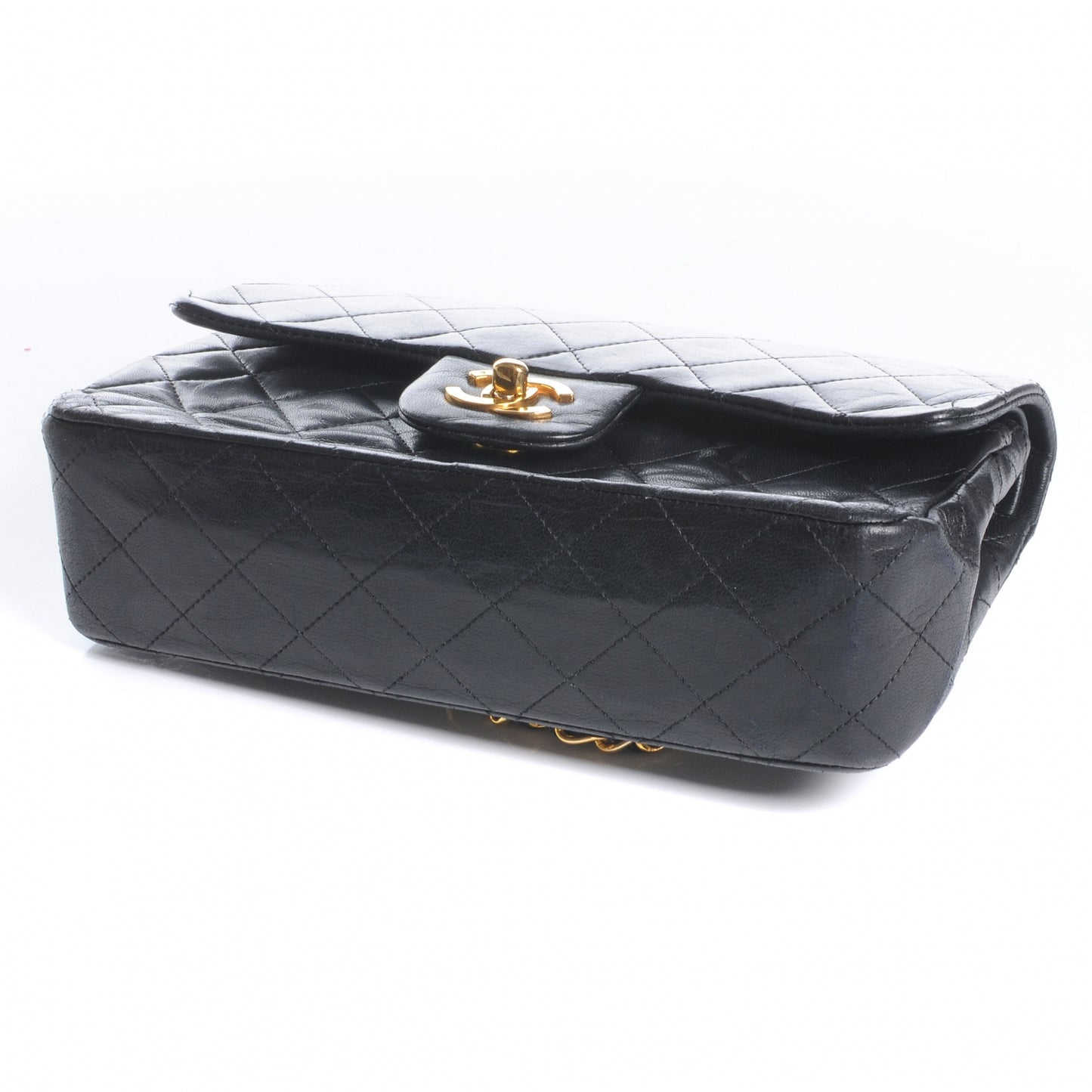 Lambskin Small Double Flap Black