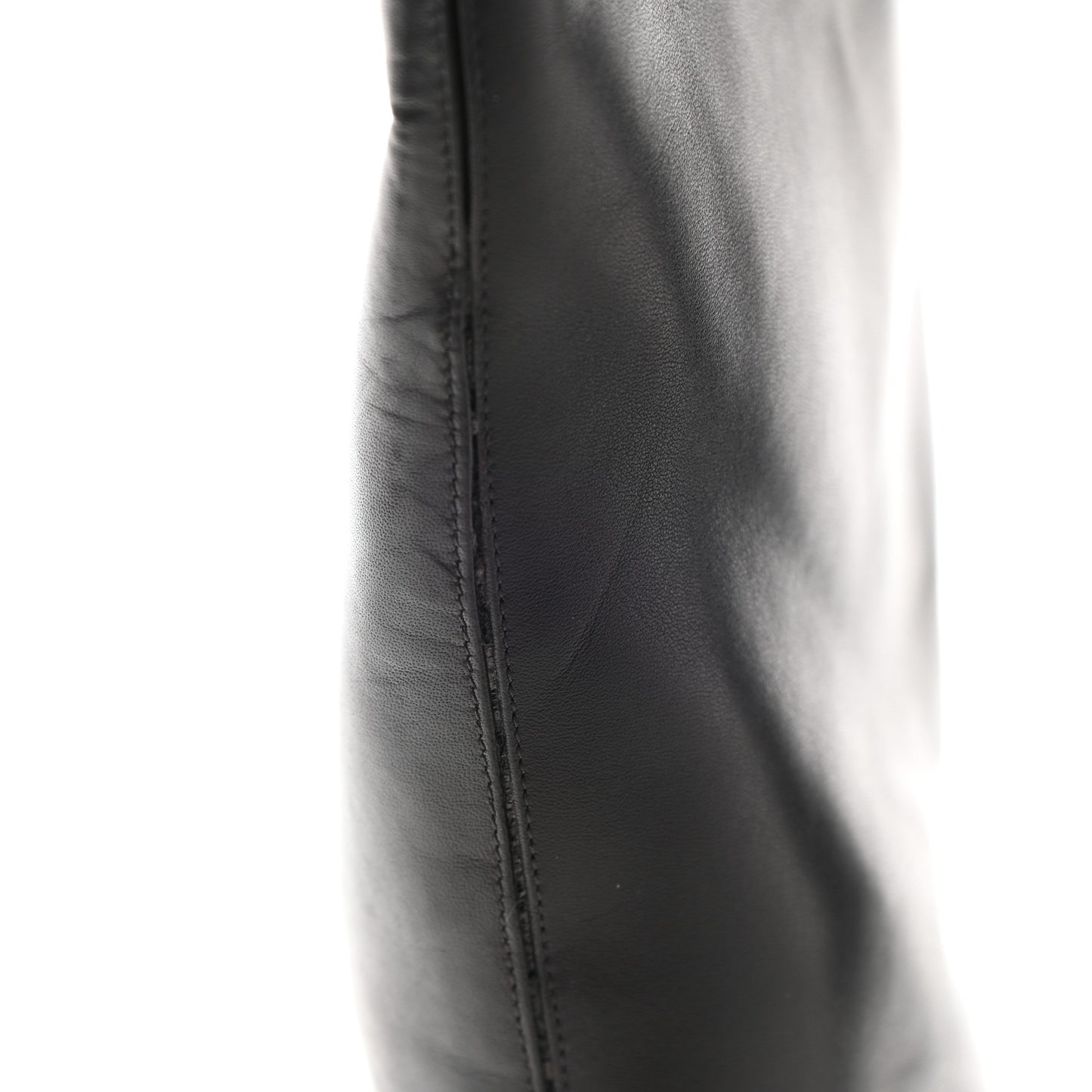 Calfskin Shark Look Over The Knee Boots 36 Black