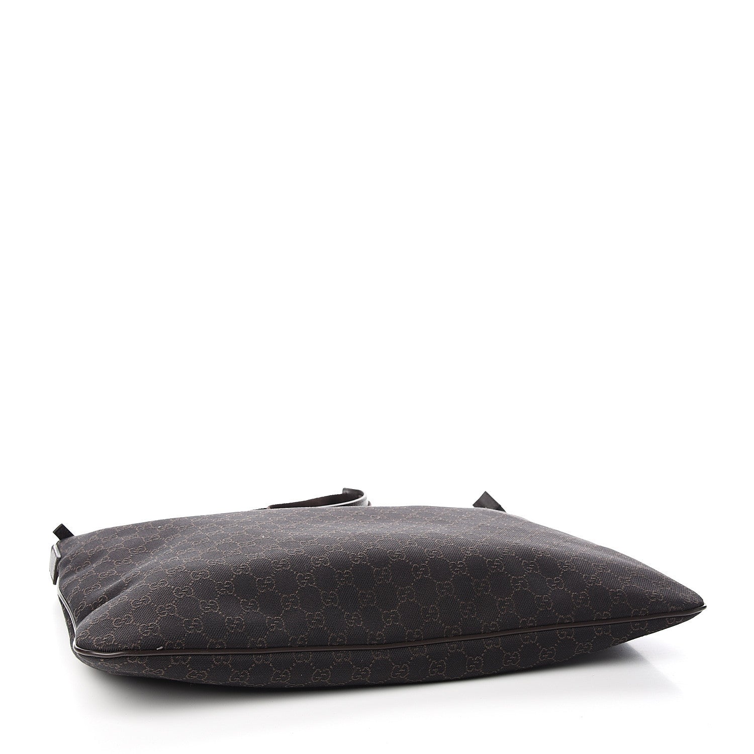 Gucci Denim Monogram Messenger Bag Dark Brown 3 of 9
