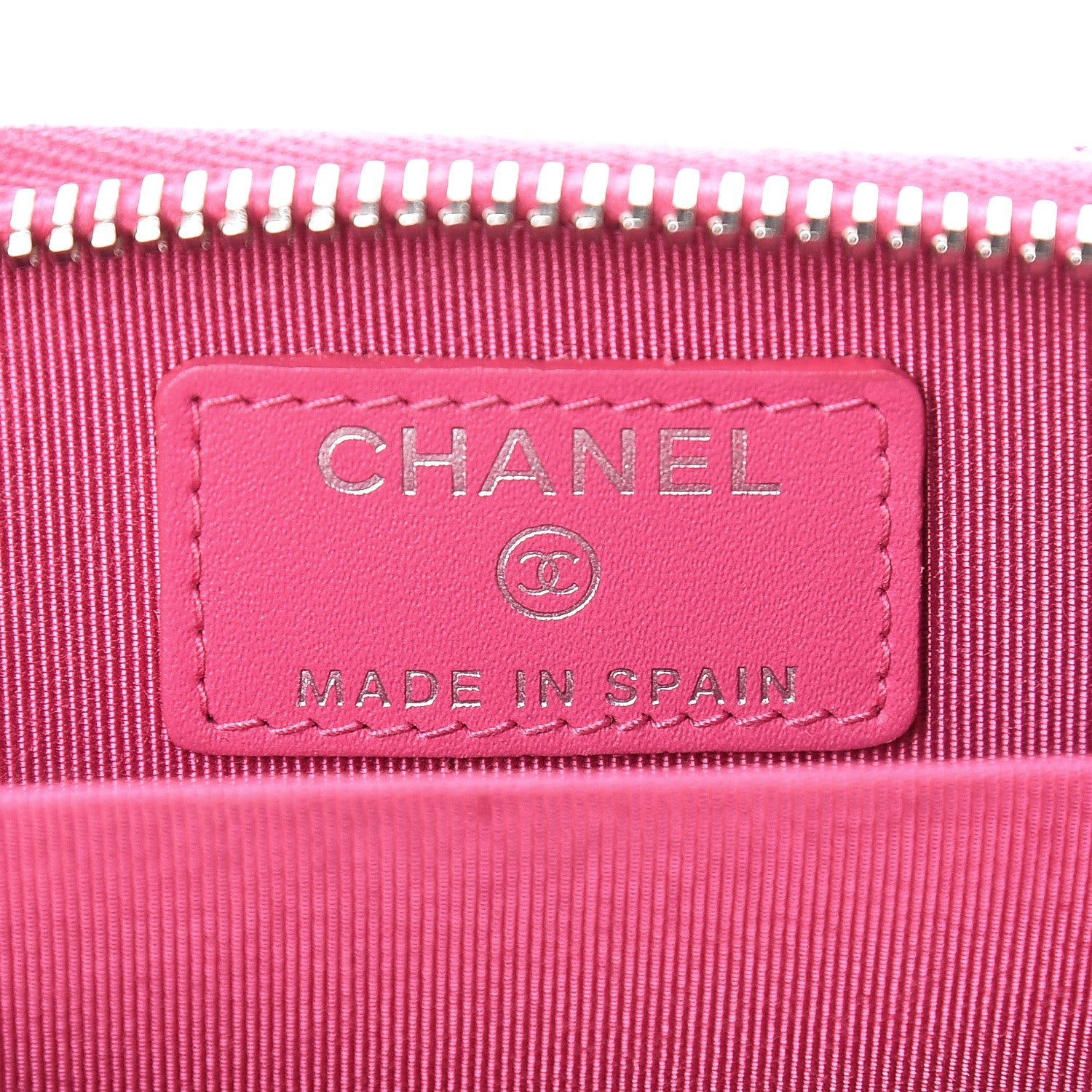 Chanel Caviar Quilted Zip Coin Purse Pink 6 of 7