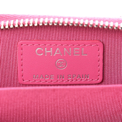 Chanel Caviar Quilted Zip Coin Purse Pink 6 of 7