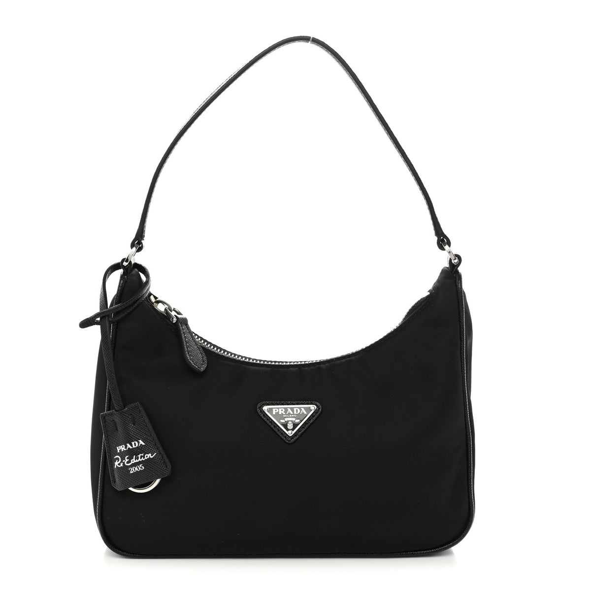 Prada Tessuto Nylon Saffiano Mini Re-Edition 2005 Bag Black 1 of 10