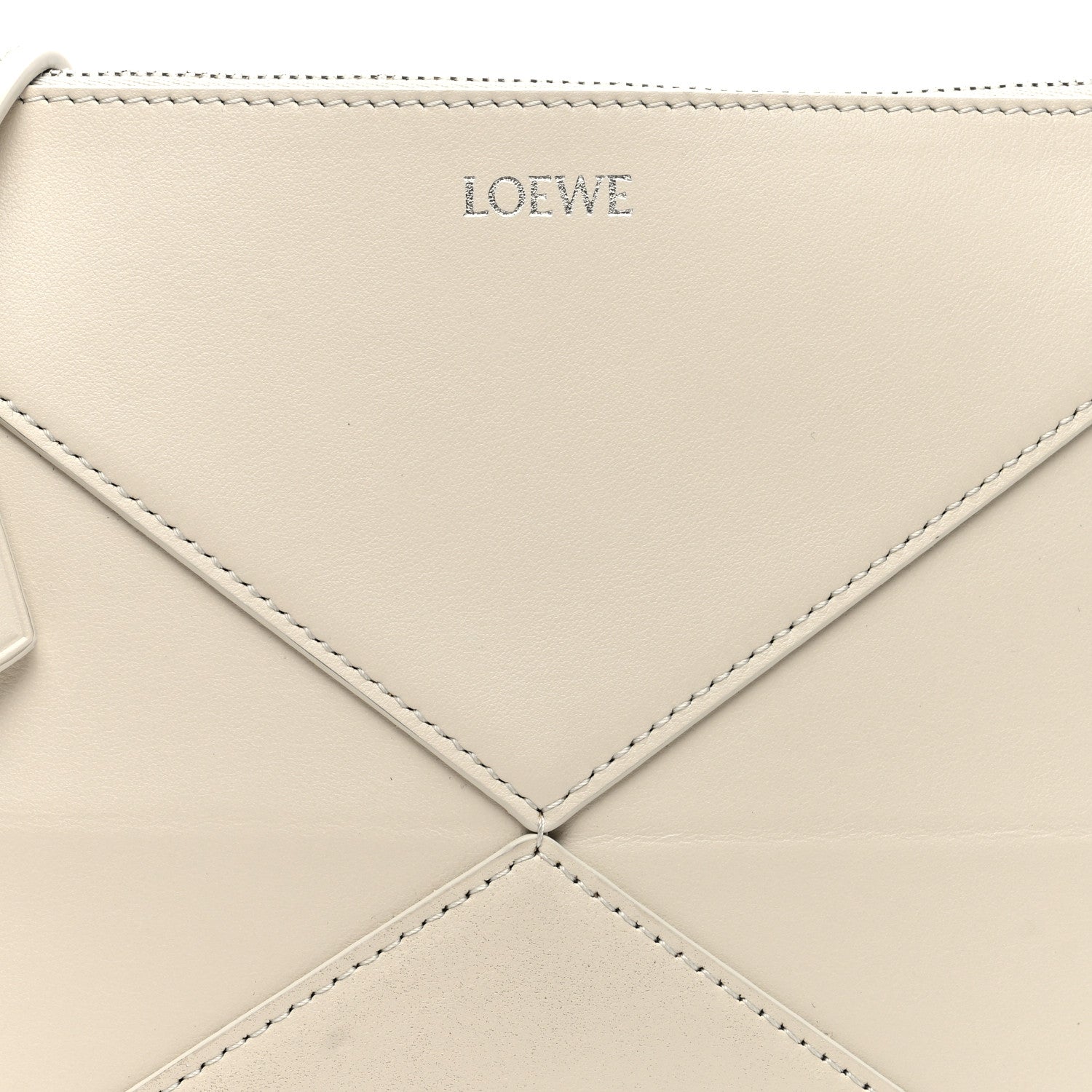 Loewe Shiny Calfskin Puzzle Fold Pouch Sea Salt 8 of 10