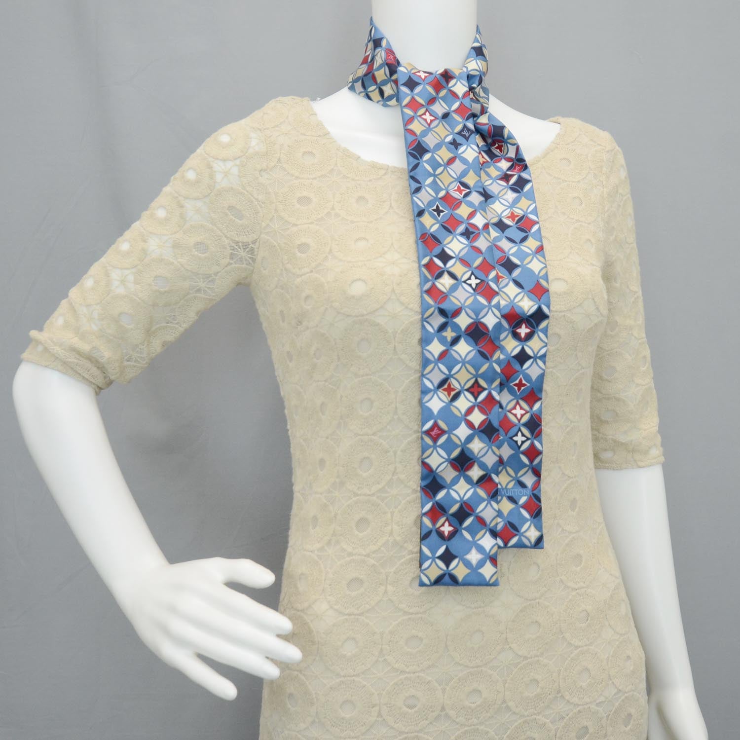 Louis Vuitton Silk Bandeau Headband SCARF Etoile 2 of 4