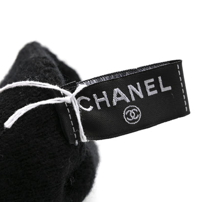 Chanel Cashmere Knit CC Gloves Black 3 of 3