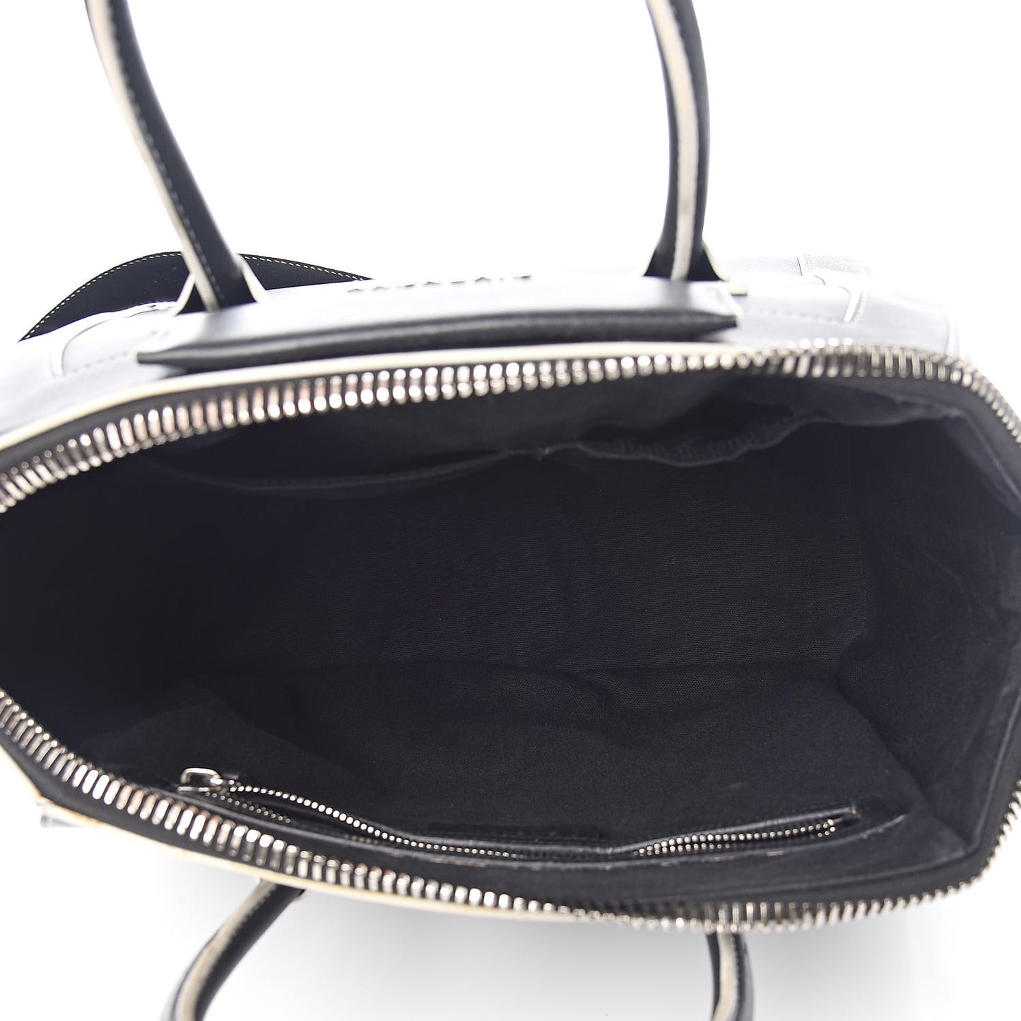 Calfskin Contrast Stitched Medium Antigona Black