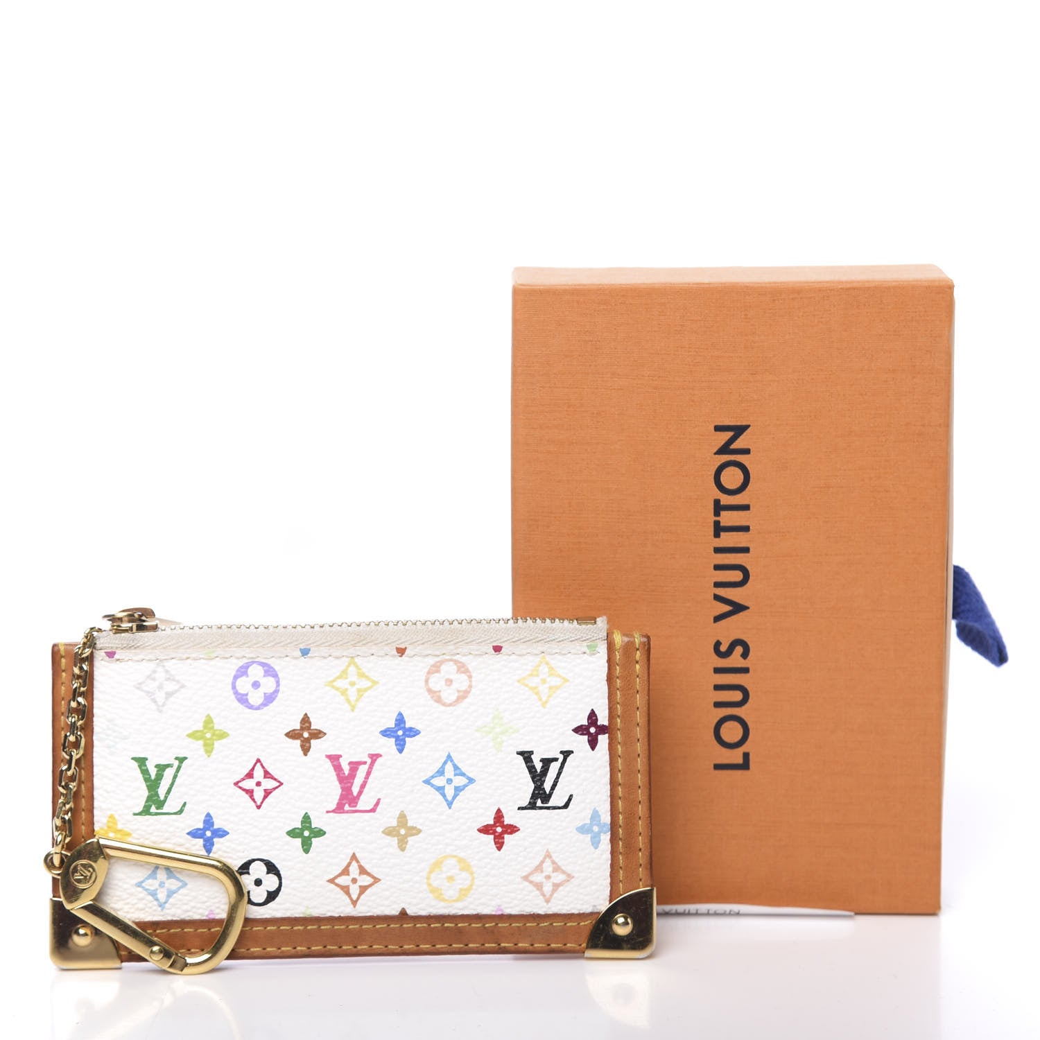 Louis Vuitton Monogram Multicolor Key Pouch White 7 of 7