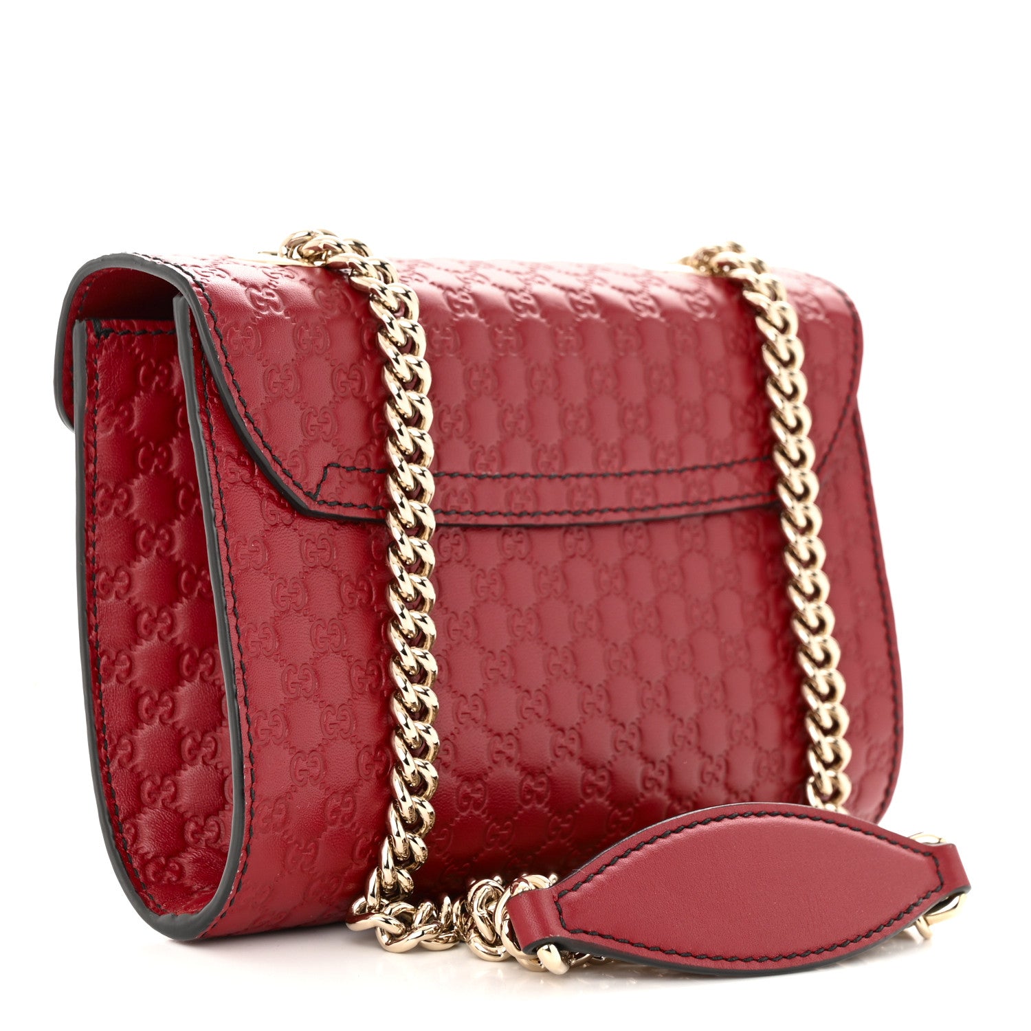 Gucci Soft Microguccissima Mini Emily Chain Shoulder Bag Rosso 3 of 10
