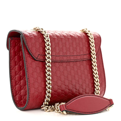 Gucci Soft Microguccissima Mini Emily Chain Shoulder Bag Rosso 3 of 10