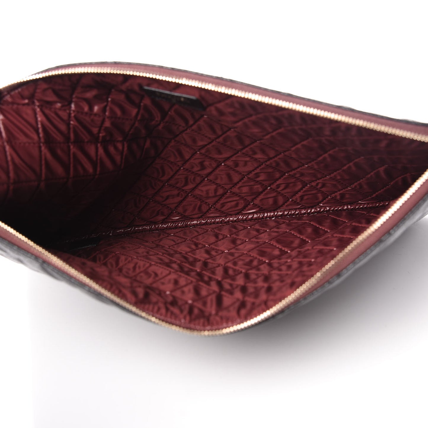 Caviar Quilted Large Cosmetic Case Black