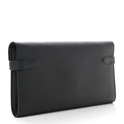Hermes Epsom Kelly Longue Wallet Black 3 of 8