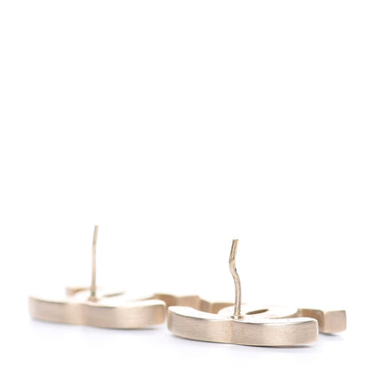 Chanel Lambskin CC Earrings Black Gold 3 of 6