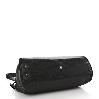 Fendi Goatskin Zucca Medium Peekaboo Iconic Satchel Black Tobacco 4 of 14