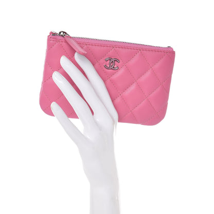 Chanel Lambskin Quilted Small Cosmetic Case Pink 2 of 8
