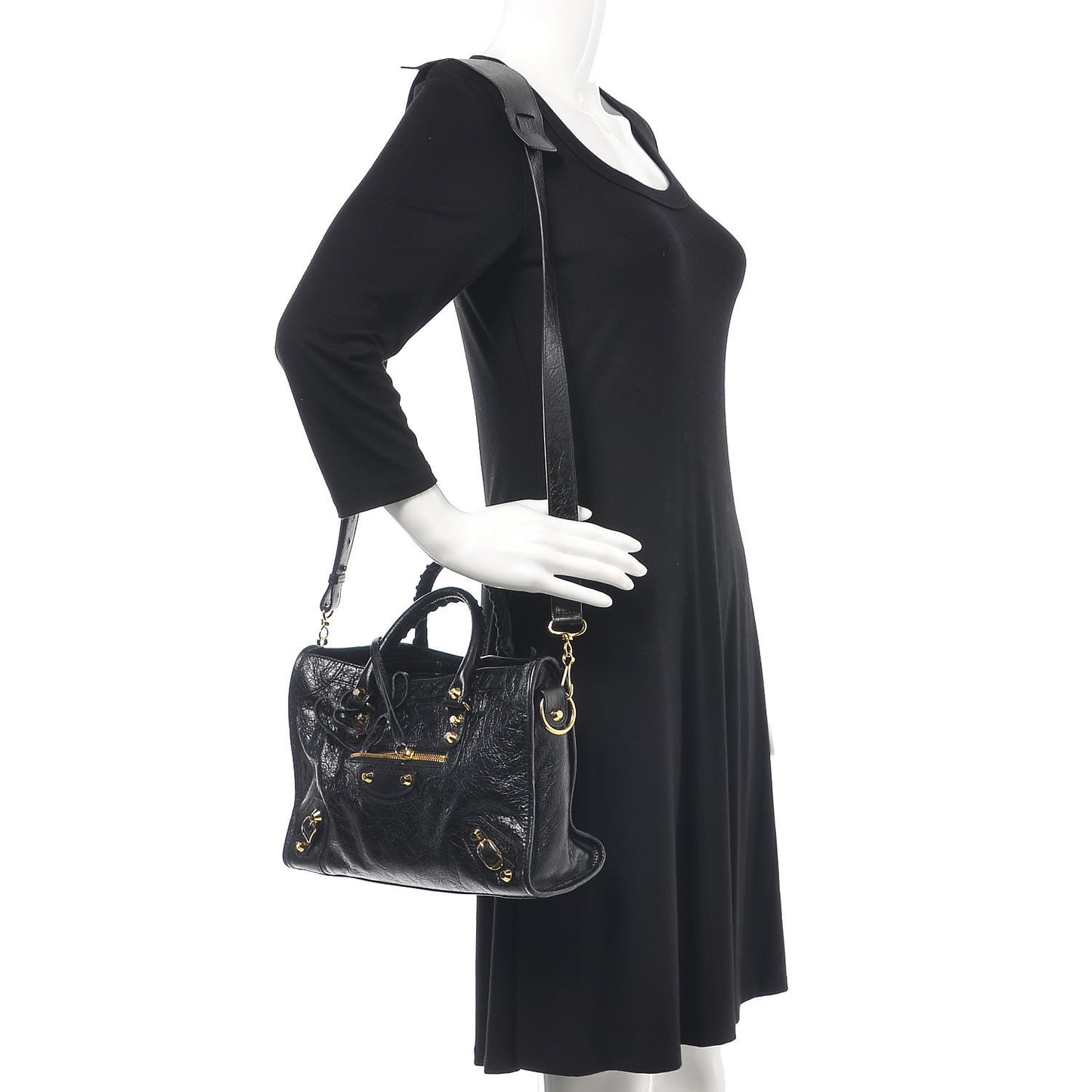 Agneau Classic Gold Hardware S City Black