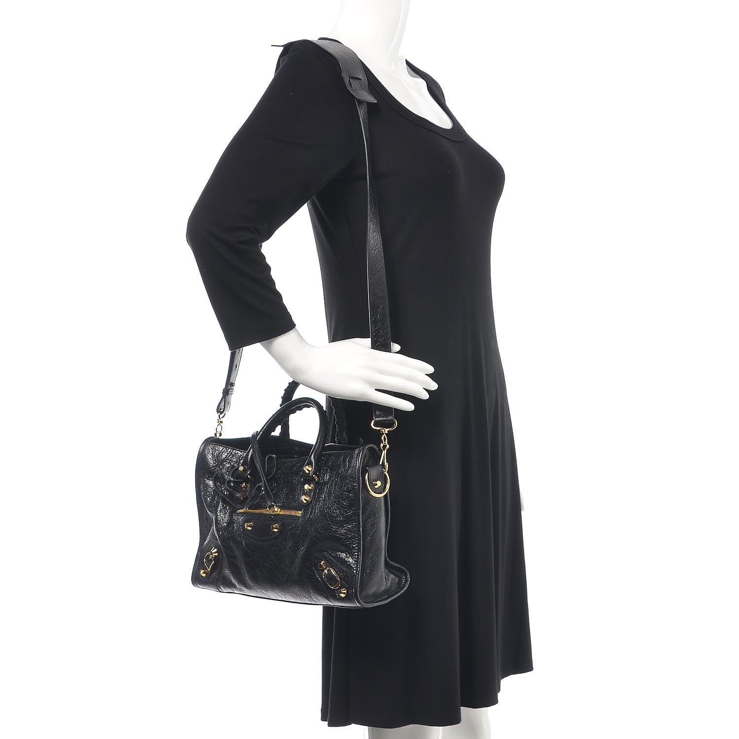 Balenciaga Agneau Classic Gold Hardware S City Black 2 of 10