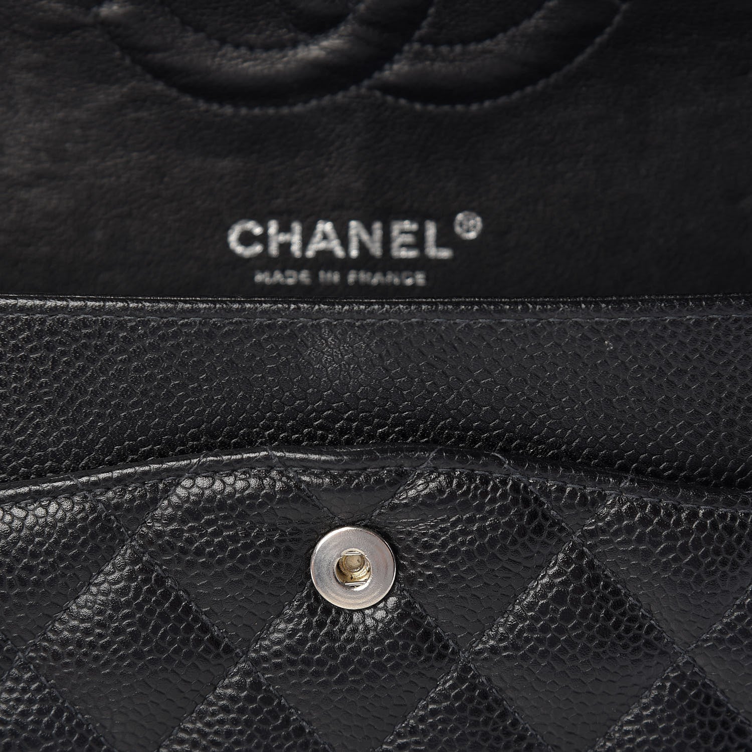 Chanel Caviar Quilted Medium Double Flap Black 10 of 12