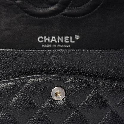 Chanel Caviar Quilted Medium Double Flap Black 10 of 12