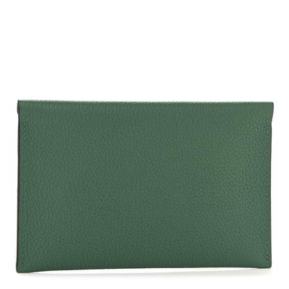 Moynat Taurillon Blush Envelope Passport Holder Emerald Tourterelle 3 of 9