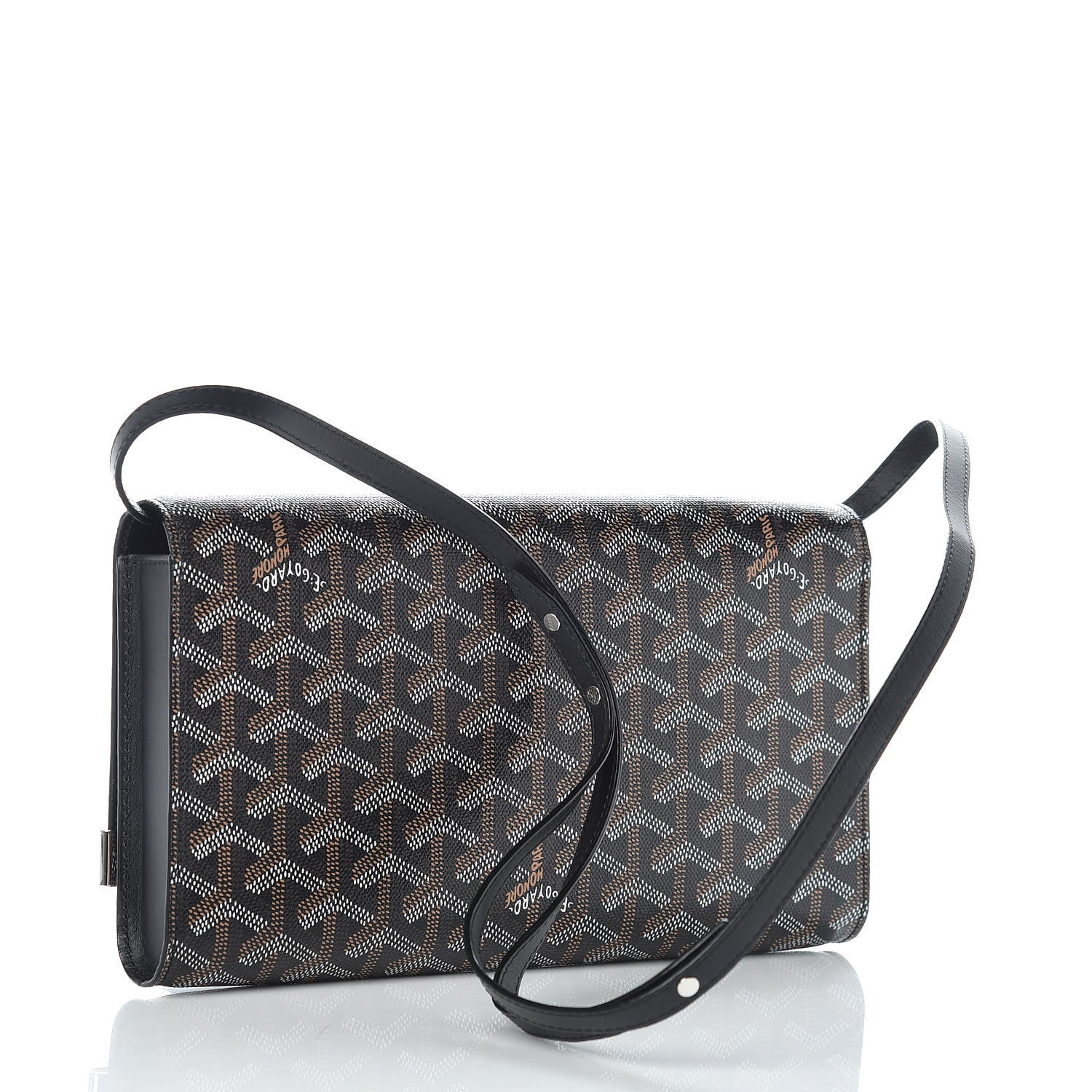 Goyard Goyardine Monte Carlo Bois Clutch With Strap Black 3 of 10