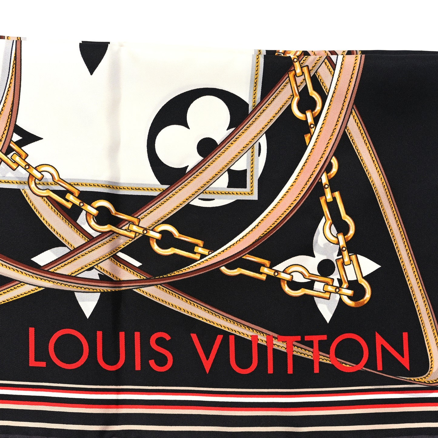 Silk Monogram Ultimate Square 90 Scarf Black