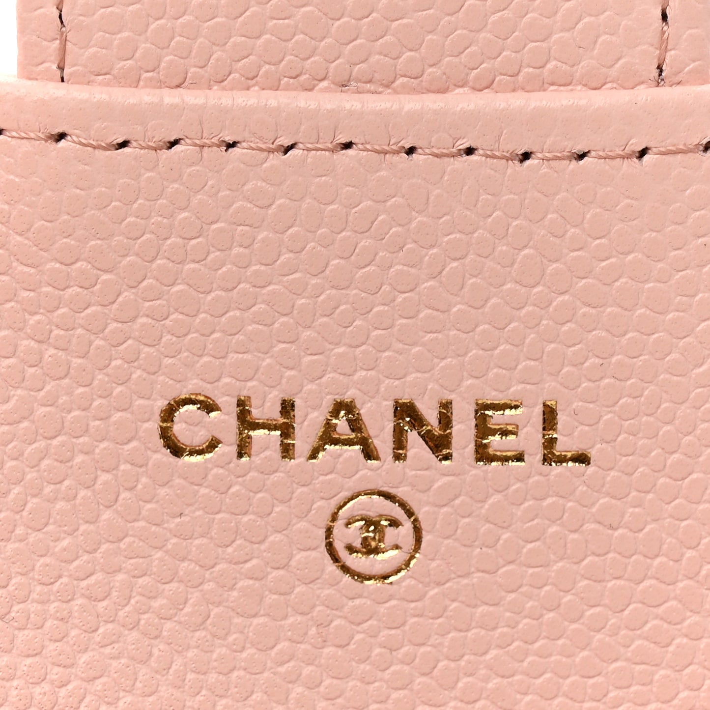 Caviar Quilted Flap Card Holder Wallet Light Pink