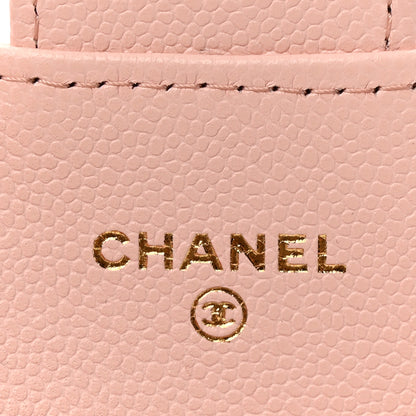 Chanel Caviar Quilted Flap Card Holder Wallet Light Pink 6 of 9