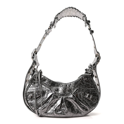 Balenciaga Metallic Agneau Arena Le Cagole Shoulder Bag XS Silver 1 of 10